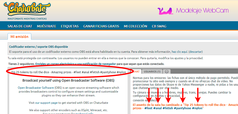 ¿Qué son las etiquetas o hashtag en Chaturbate? - Modelaje WebCam