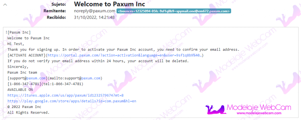 Activación cuenta de Paxum 2022