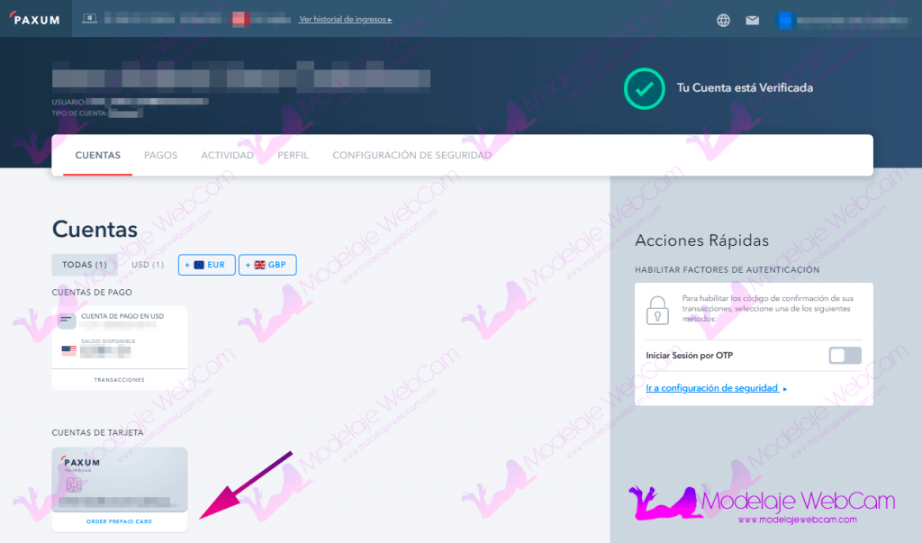 Paxum Dashboard
