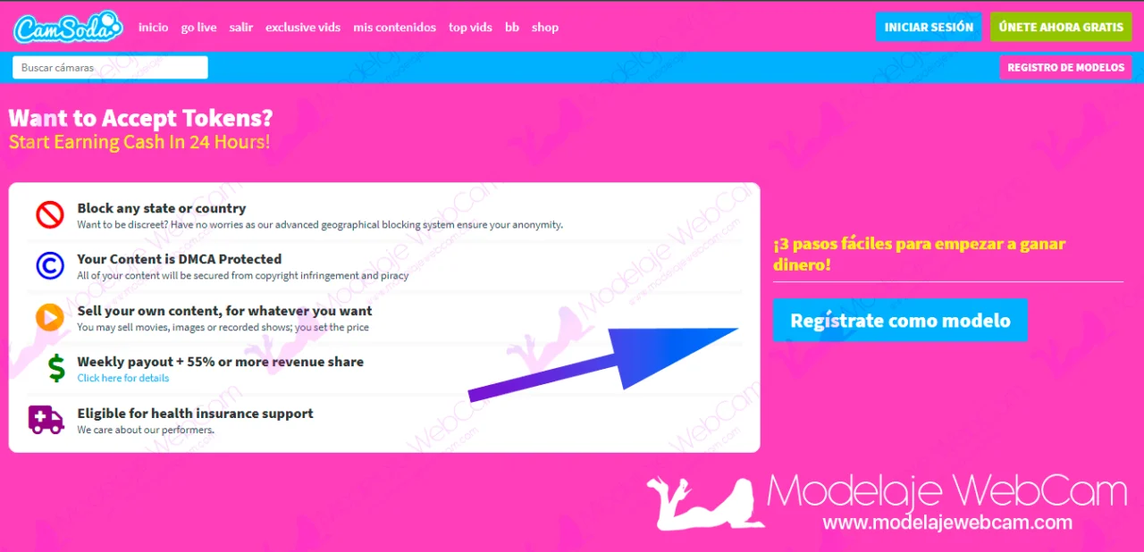 Cómo crear una cuenta de modelo en CamSoda