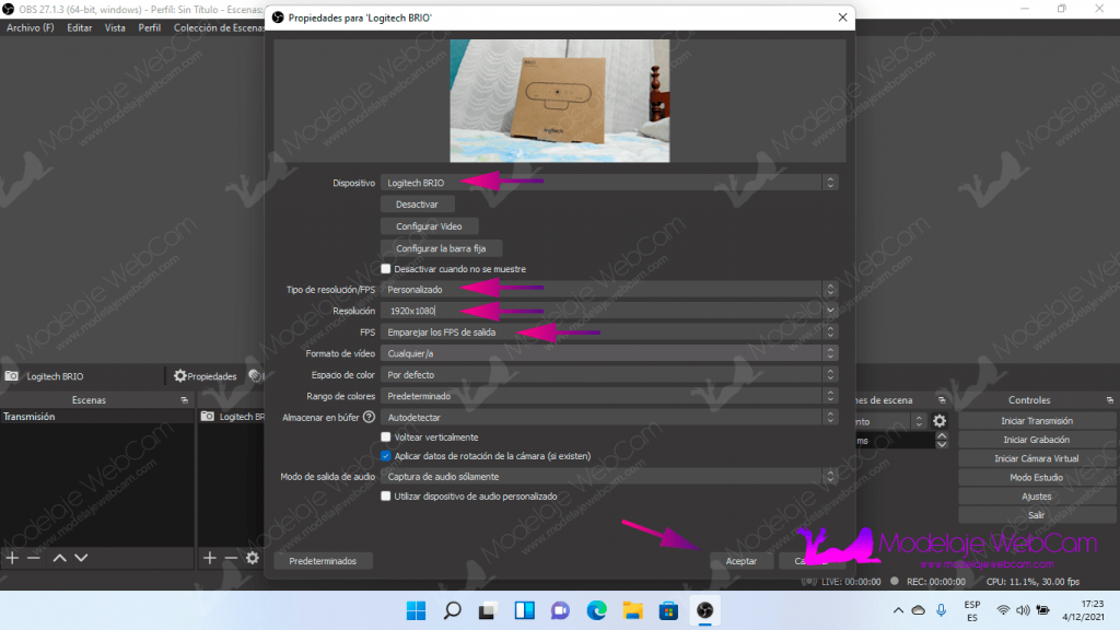 OBS - Configurar OBS para transmitir en Chaturbate