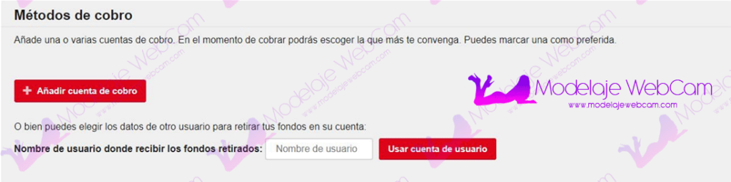 Amateur.tv - Vincular a otro usuario para recibir fondos