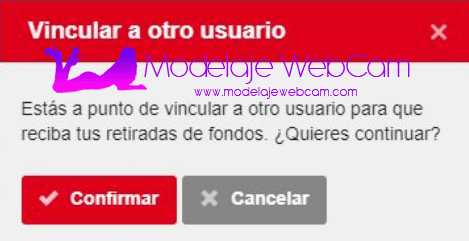 Amateur.tv - Vincular cuenta de modelo a otro usuario para pagos