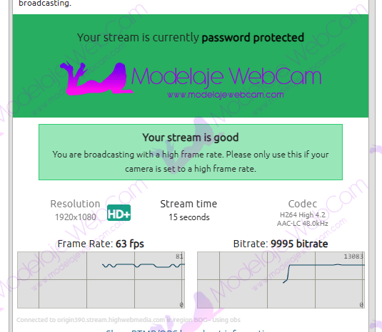 Buena conexión de Internet en Chaturbate