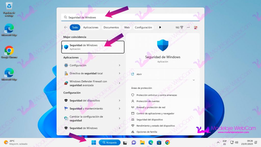 Windows 11 - Abrir "Segurida de Windows"