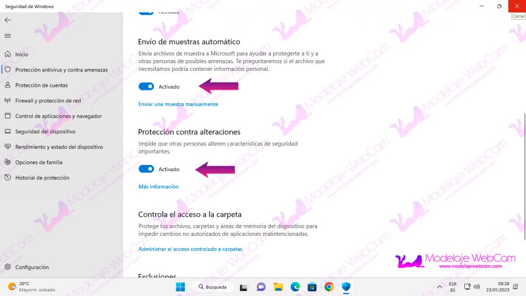 Protección en tiempo real en Windows 11