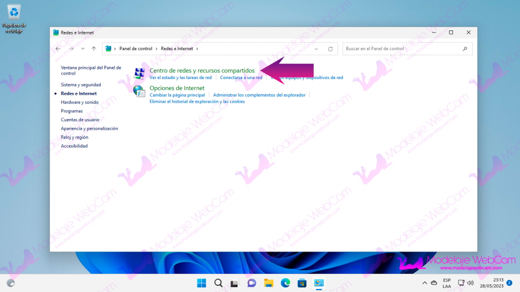 Windows 11 - Centro de redes y recursos compartidos