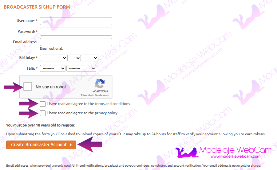 How to sign up as a WebCam model on Chaturbate