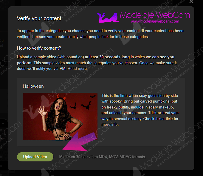 Stripchat - Verify your content - Halloween 2023