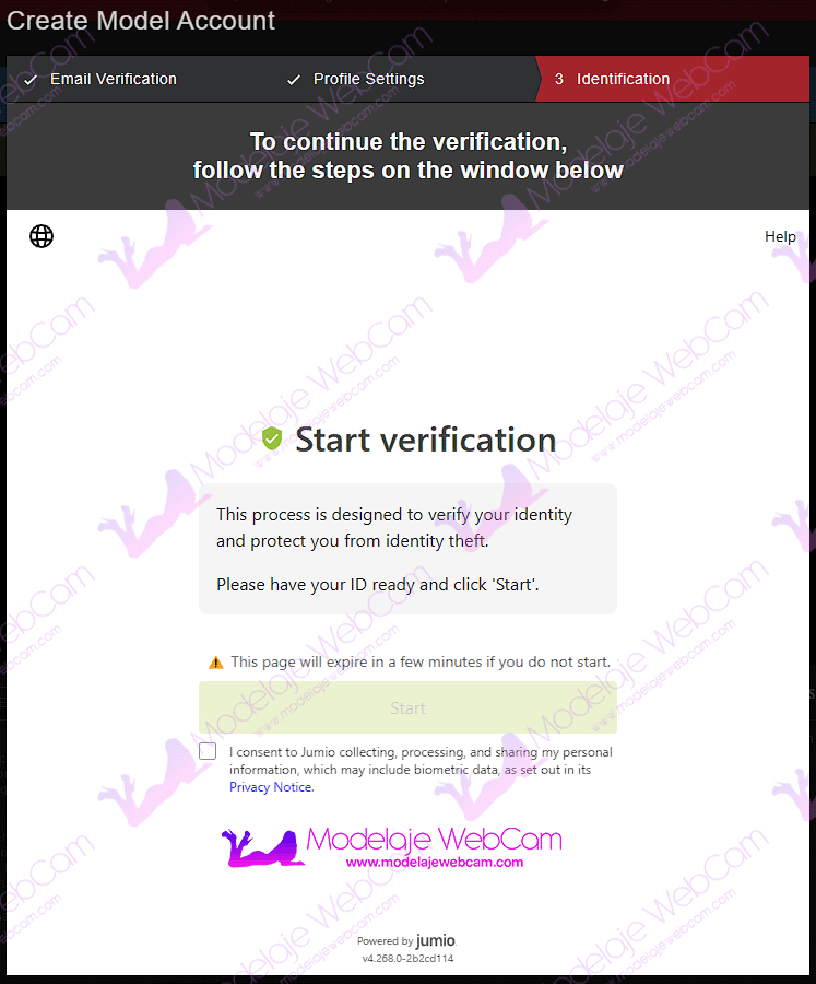 Stripchat - ID Verification by Jumio