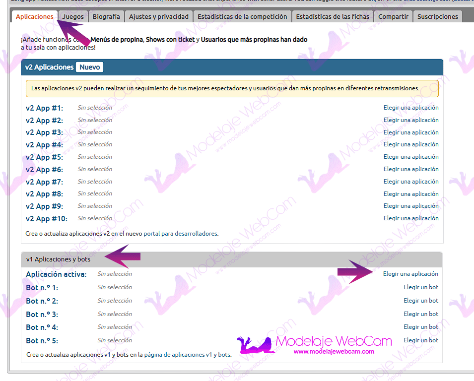 Chaturbate - Ejecutar aplicaciones V1