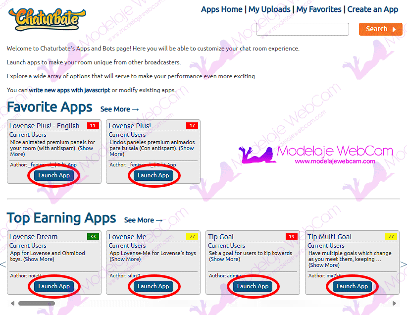 Chaturbate - List V1 Apps