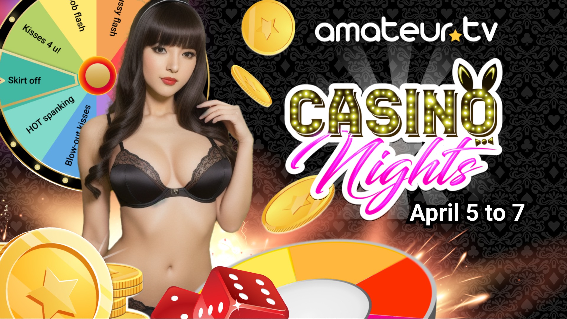 The “Casino Night 2024” event is coming to Amateur.tv