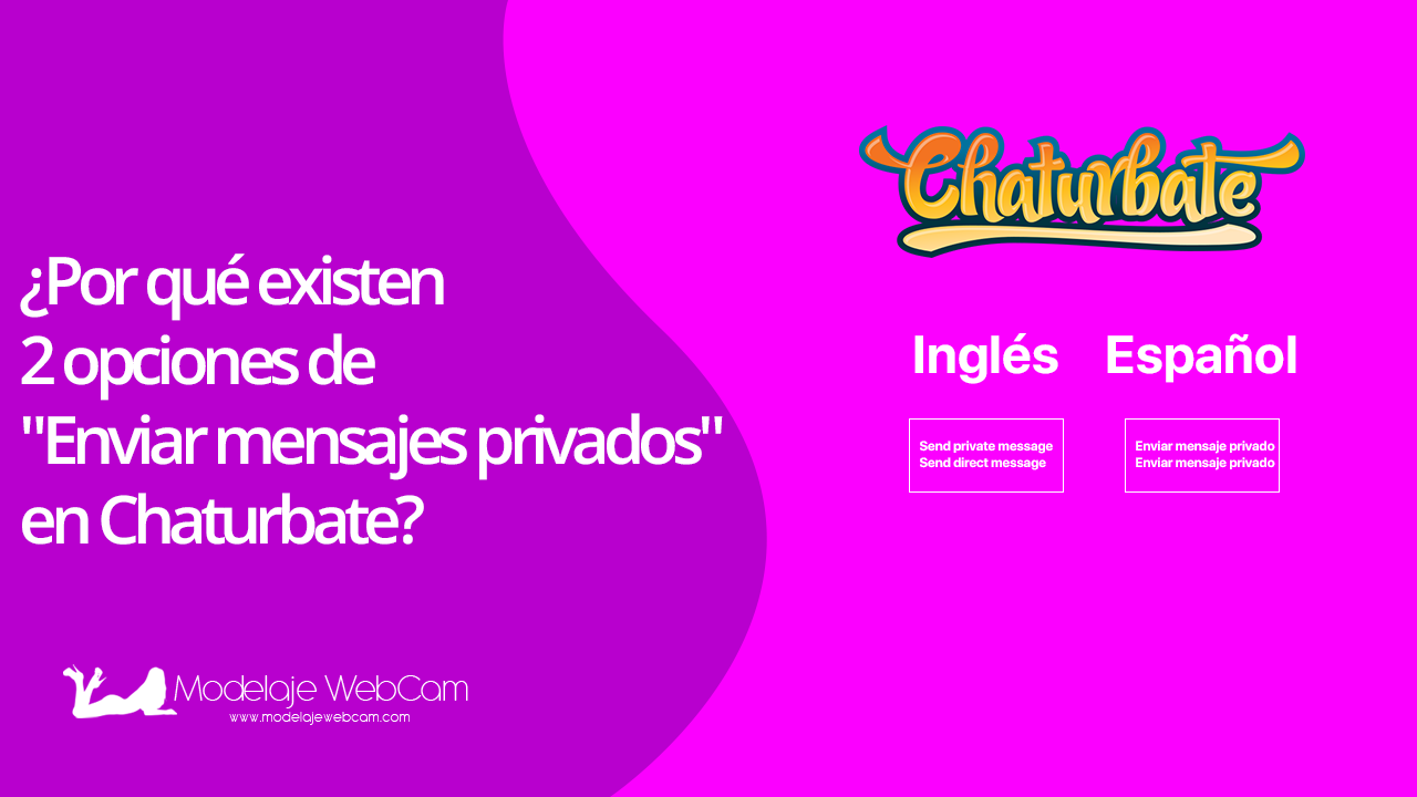 ¿Por qué existen 2 opciones de «Enviar mensaje privado» en Chaturbate?