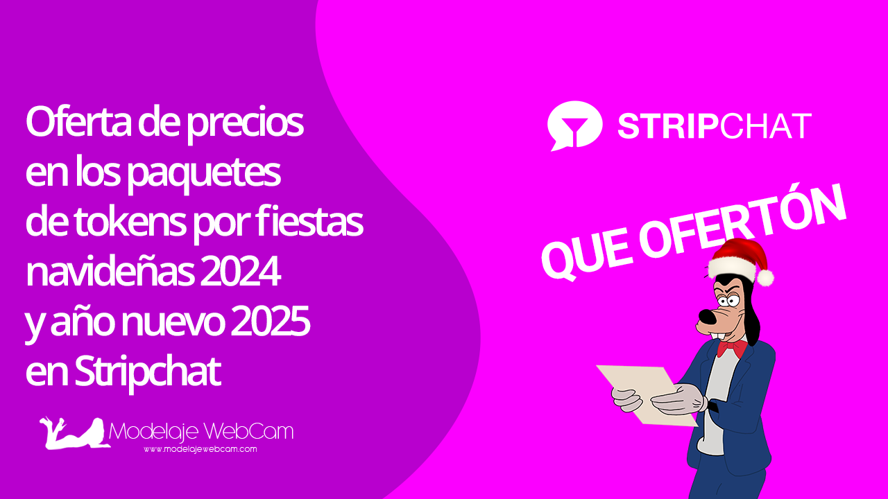 Oferta de precios en los paquetes de tokens por navidad 2024 y año nuevo 2025 en Stripchat
