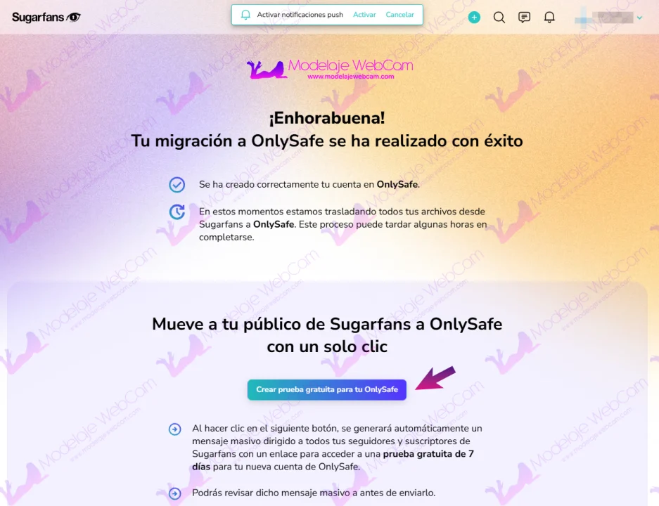 SugarFans - Migración terminada