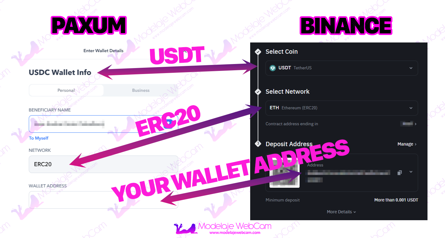Withdraw earnings from Paxum to Binance