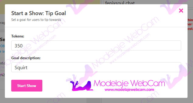 Tip Goal on CamSoda